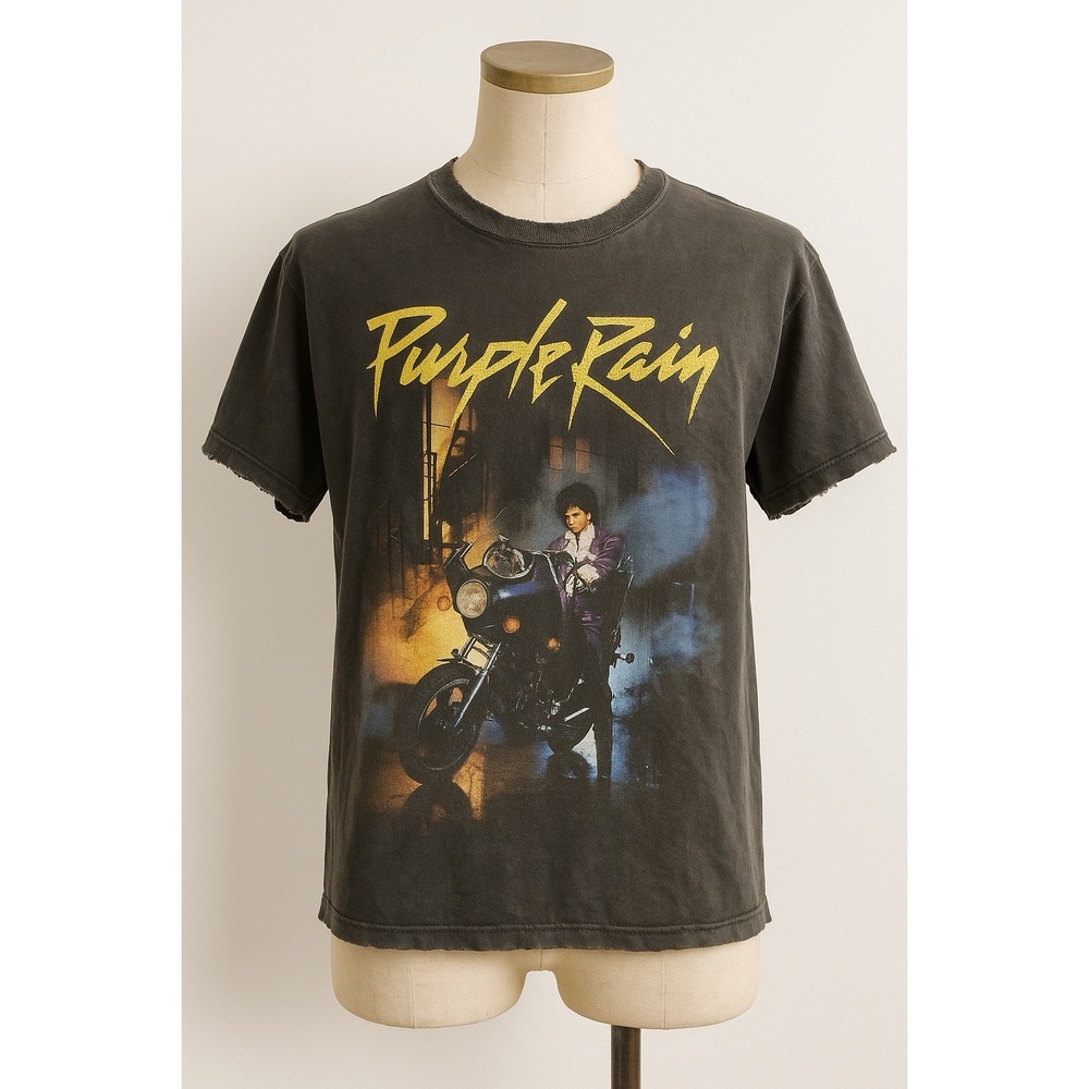 Prince Purple Rain Official Licensed T Shirt Mens XL Black Graphic Band Tee